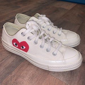 Comme des Garcons Converse PLAY white/cream low